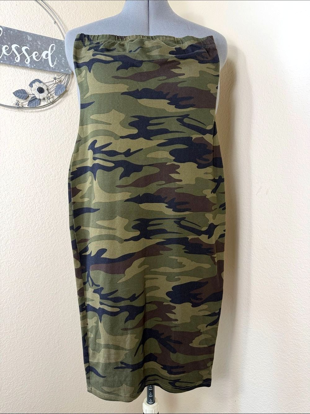 Vintage 90s Gypsy Camo Halter Bodycon Mini Dress Y2K Grunge Streetwear XS